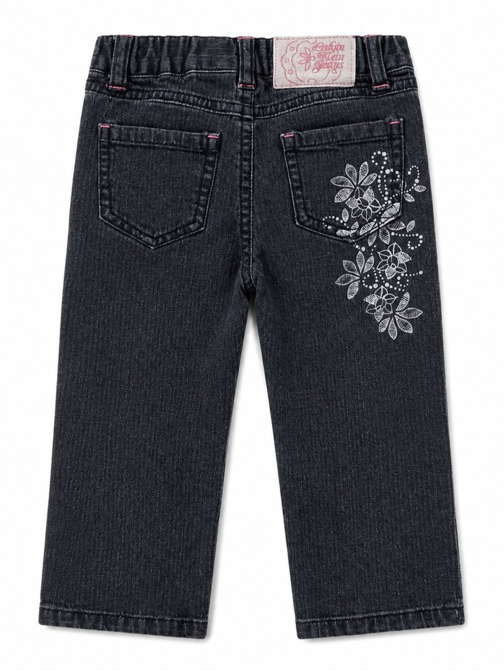 Calvin Klein Jeans Kids Black Pull-On Denim Pants